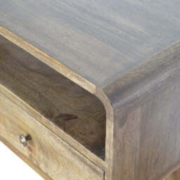 Curved Grey-wash Console Table - thumbnail 5