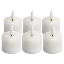 Luxe Collection Set Of 6 Natural Glow Led Tealight Candles - thumbnail 1