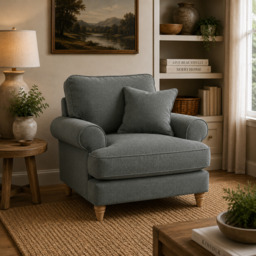 Armchair Manhattan Charcoal The Great Sofa Company - Victoria - Bromfield - Lola - Alfie - Mari - Longfellow - Duresta Style - thumbnail 1