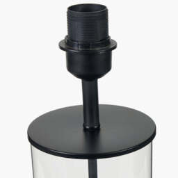 Westwood Clear Glass and Black Metal Table Lamp Base - thumbnail 4