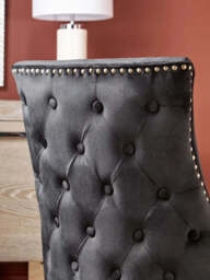 Kensington Townhouse Black Velvet Dining Chair - thumbnail 6