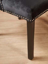 Kensington Townhouse Black Velvet Dining Chair - thumbnail 5