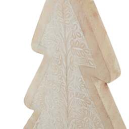 White Wash Collection Wooden Large Patterned Decorative Tree - thumbnail 3