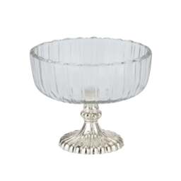 Small Fluted Glass Display Bowl - thumbnail 1
