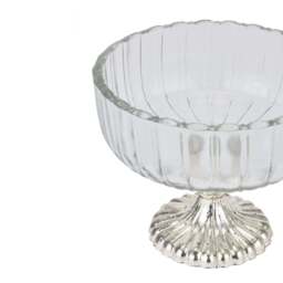 Small Fluted Glass Display Bowl - thumbnail 3