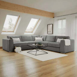 Naples Sofa Grey Large Corner - thumbnail 3