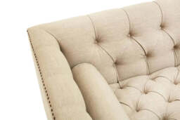 Surina 3 Seat Stone Fabric Sofa - thumbnail 4
