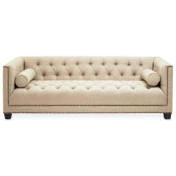 Surina 3 Seat Stone Fabric Sofa - thumbnail 6
