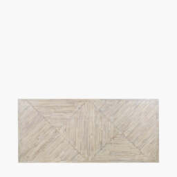 Marca Sand Wash Acacia Wood and Black Metal 8 Seater Dining Table - thumbnail 4