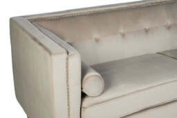 Felisa 3 Seat Mink Velvet Sofa - thumbnail 3