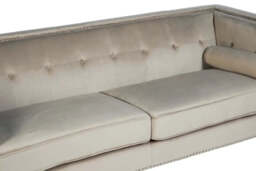 Felisa 3 Seat Mink Velvet Sofa - thumbnail 4