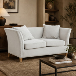 Sutton Two Seat Grey Fabric Sofa - thumbnail 1