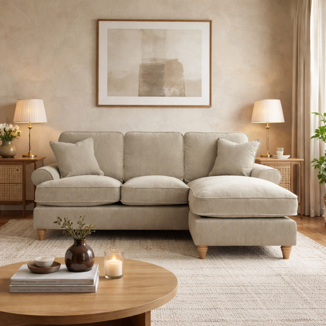Right Hand Chaise Sofa Manhattan Putty The Great Sofa Company - Victoria - Bromfield - Lola - Alfie - Mari - Longfellow - Duresta Style - image 1