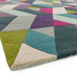 Funk Rug 140x200cm 02 Chevron Blue Green Rug - thumbnail 6