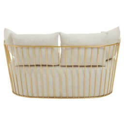 Azalea Two Seat Natural Fabric Sofa - thumbnail 4
