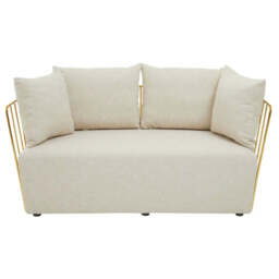 Azalea Two Seat Natural Fabric Sofa - thumbnail 5