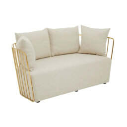 Azalea Two Seat Natural Fabric Sofa - thumbnail 2