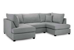 Carnaby Sofa Grey U Shape Corner Morgan - Malvern - Somerford - Calix - Euphoria - Plush Style - thumbnail 5