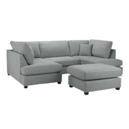 Carnaby Sofa Grey U Shape Corner Morgan - Malvern - Somerford - Calix - Euphoria - Plush Style - thumbnail 2