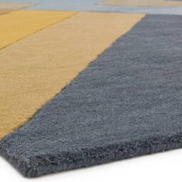 Reef Rug 160x230cm RF02 Big Zig Ochre Grey Rug - thumbnail 5