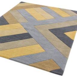 Reef Rug 160x230cm RF02 Big Zig Ochre Grey Rug - thumbnail 2