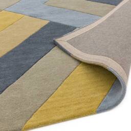 Reef Rug 160x230cm RF02 Big Zig Ochre Grey Rug - thumbnail 4