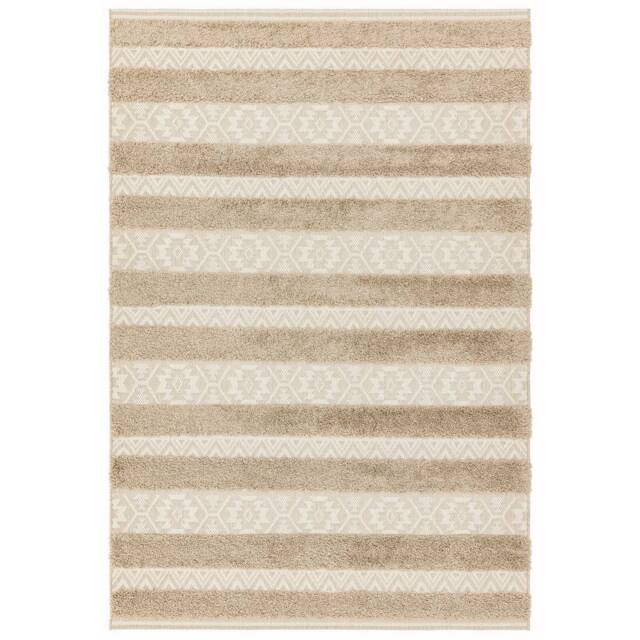 Monty 120x170cm MN04 Natural/Cream Stripe Rug - image 1