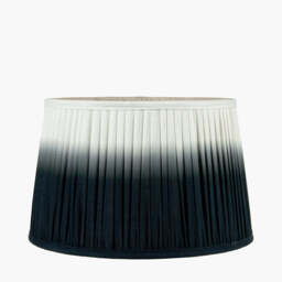 Scallop 25cm Black Ombre Soft Pleated Tapered Lampshade - thumbnail 1