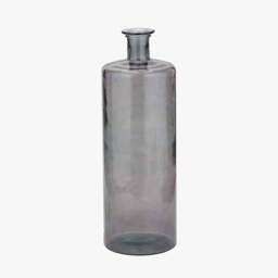 Grey Recycled Glass Bottle Vase Tall - thumbnail 2