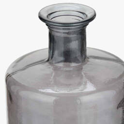 Grey Recycled Glass Bottle Vase Tall - thumbnail 4
