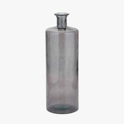 Grey Recycled Glass Bottle Vase Tall - thumbnail 3