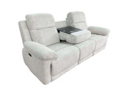 Owen Power Recliner Beige 3 Seater - thumbnail 3