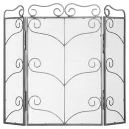 Heavy Large Antique Silver Fire Screen - thumbnail 1