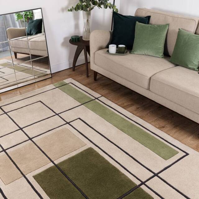 Reef Rug 160x230cm RF21 Outline Khaki Rug - image 1