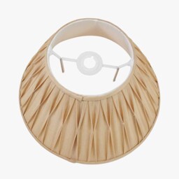Garbo 35cm Gold Silk Mix Pinch Pleat Tapered Lampshade - thumbnail 3