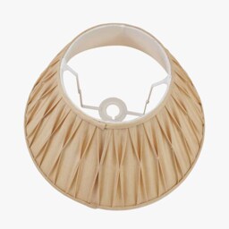 Garbo 35cm Gold Silk Mix Pinch Pleat Tapered Lampshade - thumbnail 2