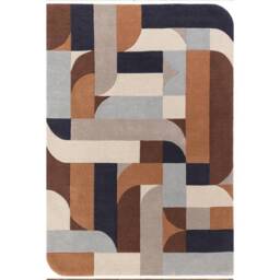 Matrix 160x230cm 88 Klotski Terracotta Rug - thumbnail 2