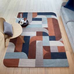 Matrix 160x230cm 88 Klotski Terracotta Rug - thumbnail 1
