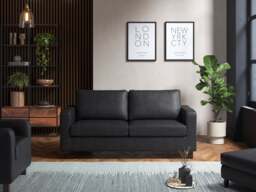 Model 28 - 3 Seater Sofa PU Black - thumbnail 3