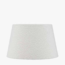Martigues 45cm White Boucle Tapered Lampshade - thumbnail 1