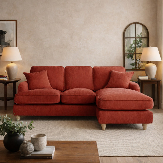 Right Hand Chaise Sofa Manhattan Apricot The Great Sofa Company - Piper - Vienna - Arthur - Emeline - Swift - Morris - image 1
