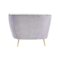 Felizia Grey Left Arm Velvet Chaise - thumbnail 4