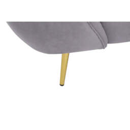 Felizia Grey Left Arm Velvet Chaise - thumbnail 6