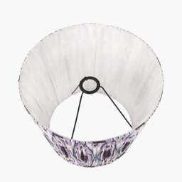 Izara 40cm Lilac Ikat Patterned Mushroom Pleat Tapered Lampshade - thumbnail 4