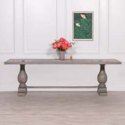 Wooden Rustic Rectangular Dining Table 260cm - thumbnail 3