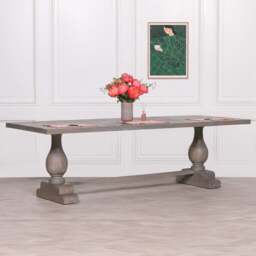 Wooden Rustic Rectangular Dining Table 260cm - thumbnail 2