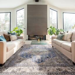 Sovereign 240x330cm Blue Medallion Rug - thumbnail 1