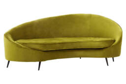 Hasina Three Seat Olive Velvet Sofa - thumbnail 6