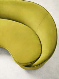 Hasina Three Seat Olive Velvet Sofa - thumbnail 4