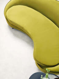 Hasina Three Seat Olive Velvet Sofa - thumbnail 3